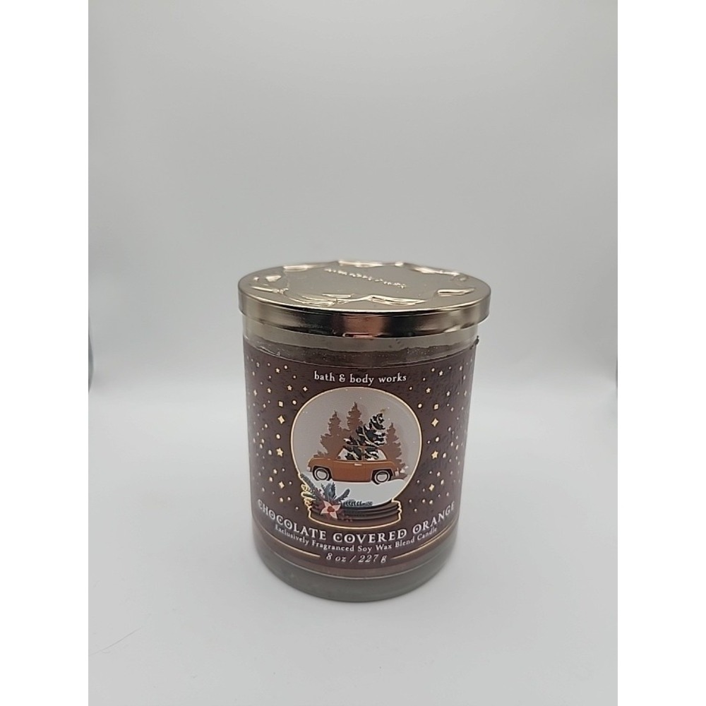 "CHOCOLATE  COVERED ORANGE" Scented Bath Body Works 1- Wick Candle, Burn Up 50 h
